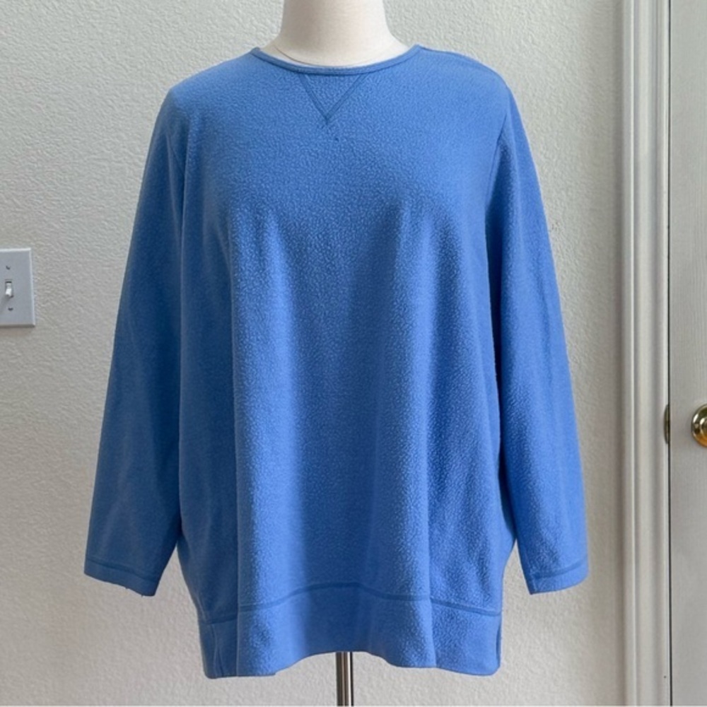 Woman Within Sky Blue Fleece Top size 2X (26/28)
